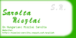 sarolta miszlai business card